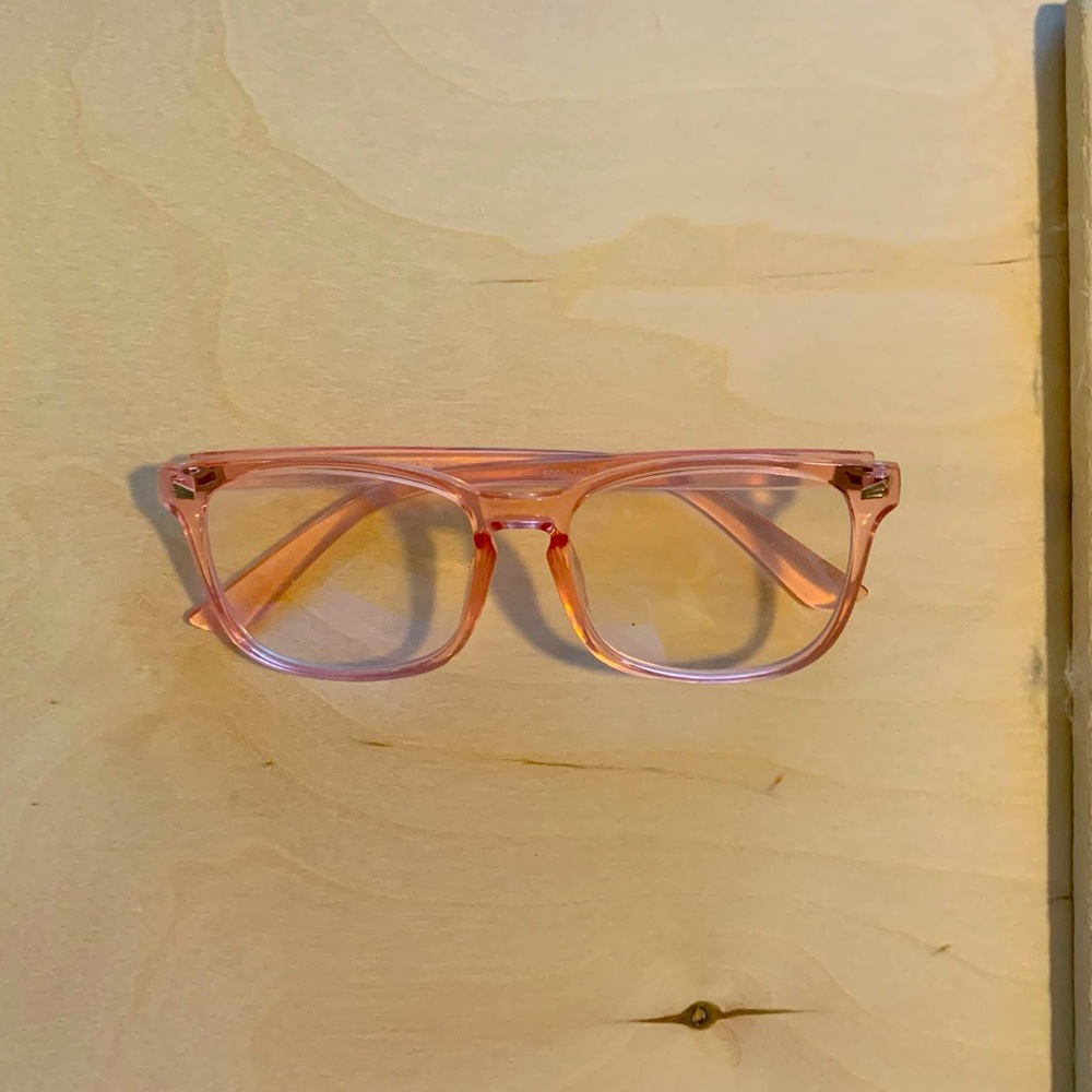 Pretty in Pink Blue Blocker Glasses 👓